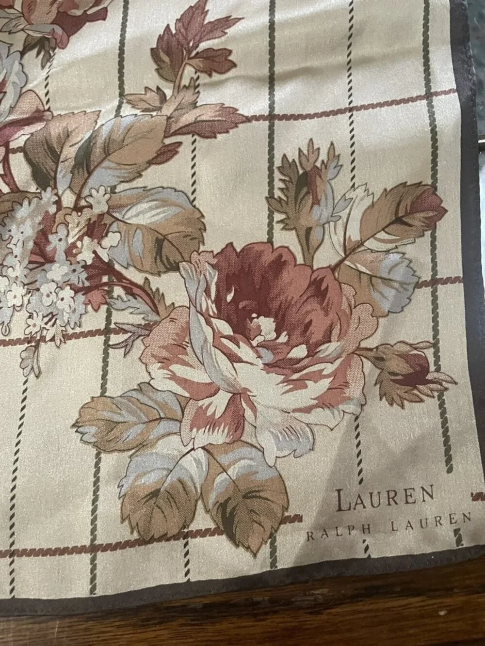 RALPH LAUREN Scarf-Floral Luxurious 100% Silk Scarf 11